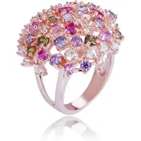 Orphelia Dames 925 Sterling Zilveren Ring - Roze ZR-7451/RG