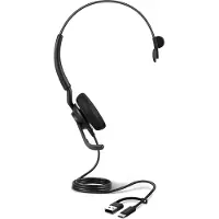 Jabra Engage 50 II On Ear headset Kabel Mono Zwart Noise Cancelling, Ruisonderdrukking (microfoon) Headset, Volumeregeling, Microfoon uitschakelbaar (mute),