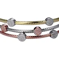 Orphelia Dames 925 Sterling Zilveren Armband - Goud/Zilver/Roze ZA-7413