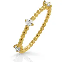 Orphelia 'Sparkle' Dames 925 Sterling Zilveren Ring - Goud ZR-7530/G