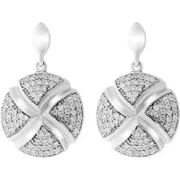 Orphelia Dames 925 Sterling Zilveren Dangle Oorbellen - Zilver ZO-6043