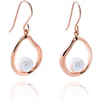 Orphelia 'Baptiste' Dames 925 Sterling Zilveren Dangle Oorbellen - Roze ZO-7507/RG