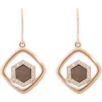 Orphelia 'Elzia' Dames 925 Sterling Zilveren Oorbellen - Roze zo-7372