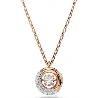 Swarovski 'Dextera' Damesgouden Geplateerde Metalen Ketting - Roze 5692257