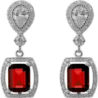 Orphelia 'Enora' Dames 925 Sterling Zilveren Hangoorbellen - Zilver ZO-7426/RU