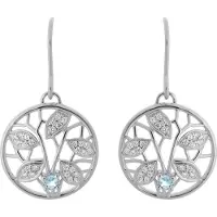 Orphelia 'Oceane' Dames 925 Sterling Zilveren Dangle Oorbellen - Zilver ZO-7090