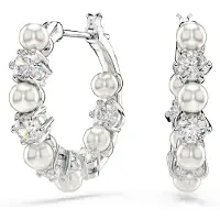 Swarovski Oorbellen 'Matrix' zilver / transparant