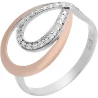 Orphelia Dames 925 Sterling Zilveren Ring - Zilver/Rozé ZR-7092/1