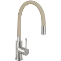 Novaservis Ferro - Wastafelkraan met flexibele arm, beige/RVS 70710,4BE