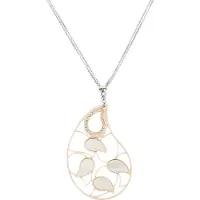 Orphelia 'Lana' Dames 925 Sterling Zilveren Ketting met Hanger - Zilver/Rosé ZK-7164