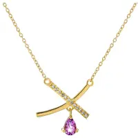 Orphelia 'Charlotte' Dames 925 Sterling Zilveren Halsketting - Goud ZK-7580/A