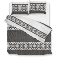 Zohome Zo Home Dekbedovertrek Flanel Anika - grey 260x200/220cm