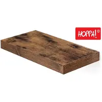 Hoppa! Wandplank | Wandplank voor boeken, foto's of decoratie | Zwevende plank | Kantoorplank | MDF | Voor woonkamer, keuken, hal, slaapkamer of badkamer | Vintage bruin | 40 x 20 x 3,8 cm (B x D x H)