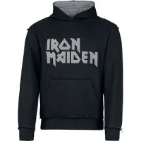 Iron Maiden Trui met capuchon - Logo - S tot L - voor Mannen - zwart-grijs | Maat S