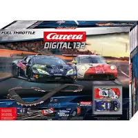Carrera Racebaan - DIGITAL 132 - Full Throttle - Porsche 911 GT3 R vs. Lamborghini Huracán GT3 Evo2 - 8m