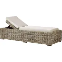 Beliani PALESE - Ligstoel - Taupe - Rotan