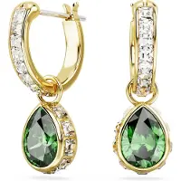 Swarovski Oorbellen 'Stilla' goud / groen / transparant