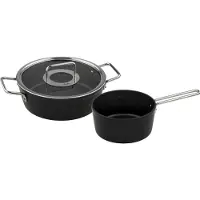 Fissler Pannenset ADAMANT, 2-delig, zwart, aluminium, Fissler