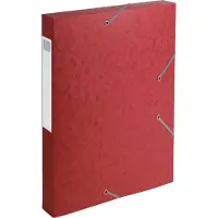 Exacompta 10x Cartobox Archiefdoos Rug 40mm - A4 (vlak geleverd) - Rood - 14009H