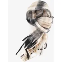 Scapino Geruite dames sjaal beige zwart