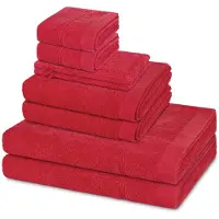 Ross Sonstiges 2 X washandjes 2 X gasten- 2 X douche- 2 X handdoek - in set 8 pack Rubin