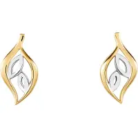 Orphelia 'Charlotte' Dames 925 Sterling Zilveren Stud Oorbellen - Zilver/Goud ZO-7523/G