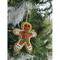 HEM Gingerbreadman Kerstbal – Kersthanger 12 cm – Ornament Peperkoekmannetje – Kerstdecoratie – Kersthanger voor Kerstboom