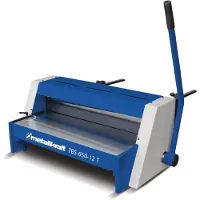 MetallKraft Manuele plaatschaar tafelmodel werkbreedte 650 mm plaatdiktes tot 1,25 mm in staal achteraanslag 500 mm snijlijnverlichting TBS650-12T