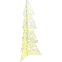 vidaXL Kerstboom met 100 LED Warmwit 120 cm Acryl
