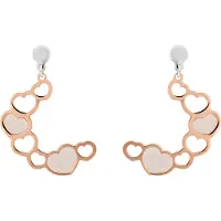 Orphelia 'Maliya' Dames 925 Sterling Zilveren Oorbellen - Zilver/Roze ZO-7388