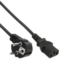 DeLOCK C13 (recht) - CEE 7/7 (haaks) stroomkabel | 3x 1,00mm | zwart | 1 meter