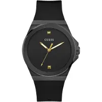 GUESS Analoog horloge 'Vinyl' goud / zwart