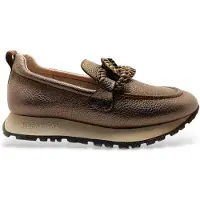 Hispanitas Dames Leren mocassins Kansas Bolero taupe (39), Leer, Plat, 1 tot 3 cm, Geen, Casual HI254238