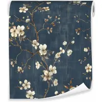 WALLARENA - Behang - Breedte 50 cm - takkenboom patroon op vliesbehang - Geschikt voor woonkamer en slaapkamer - 10m