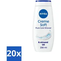 Nivea 20 x Douchecrème Soft 250 ml - Douchecrème - Hydratatie - Amandelolie - Zachte Huid - Voedend Schuim
