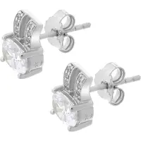Orphelia 'Alena' Dames 925 Sterling Zilveren Stud Oorbellen - Zilver ZO-7122