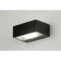 Lumidora Wandlamp 71510 - Voor buiten - LOVISA - E27 - Zwart - Metaal - Buitenlamp - IP44