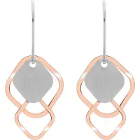 Orphelia 'Inez' Dames 925 Sterling Zilveren Oorbellen - Zilver/Rose ZO-7391