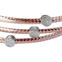 Orphelia Dames 925 Sterling Zilveren Armband - Roze ZA-7414