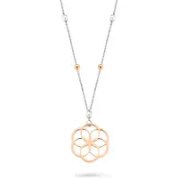 Orphelia 'Zahara' Dames 925 Sterling Zilveren Ketting met Hanger - Zilver/Roze ZK-7182