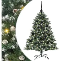 vidaXL Kunstkerstboom Groen 120 cm PVC en Plastic en Staal