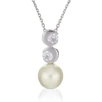 Orphelia Dames 925 Sterling Zilver Hanger met Ketting - Wit ZH-4698