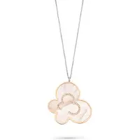 Orphelia 'Luna' Dames 925 Sterling Zilveren Ketting met Hanger - Zilver/Roze ZK-7166