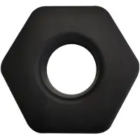 Hidden Desire - Soft Silicone Hunk C-Ring - Rings Zwart