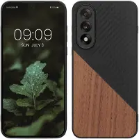 Kwmobile hoesje geschikt voor OnePlus Nord 5 - Backcover in donkerbruin / zwart -Smartphonehoesje - design