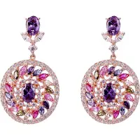 Orphelia 'Enya' Dames 925 Sterling Zilveren Oorbellen - Roze ZO-7428/RG