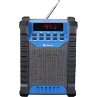 Denver WRB-60 werkradio met Bluetooth en FM – Robuust werkradio met accuvoeding en AUX-ingang