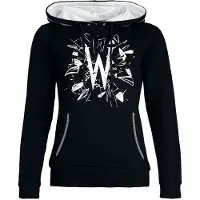 Wednesday - Gothic Trui met capuchon - - Broken Glass - L tot XXL - voor Vrouwen - zwart | Maat XXL