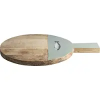 Gusta Serveerplank Met Glazuurlaag Naturel / Groen 30 X 40 X 2 Cm