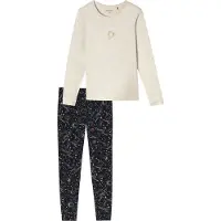 Schiesser Pyjama ' Family ' beige gemêleerd / oudroze